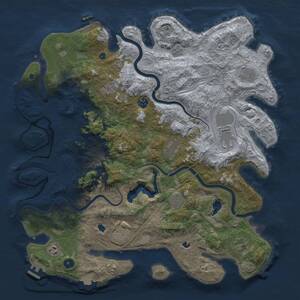 Thumbnail Rust Map: Procedural Map, Size: 4500, Seed: 201879252, 16 Monuments