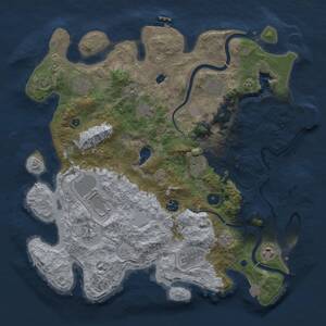 Thumbnail Rust Map: Procedural Map, Size: 4000, Seed: 1795049919, 16 Monuments