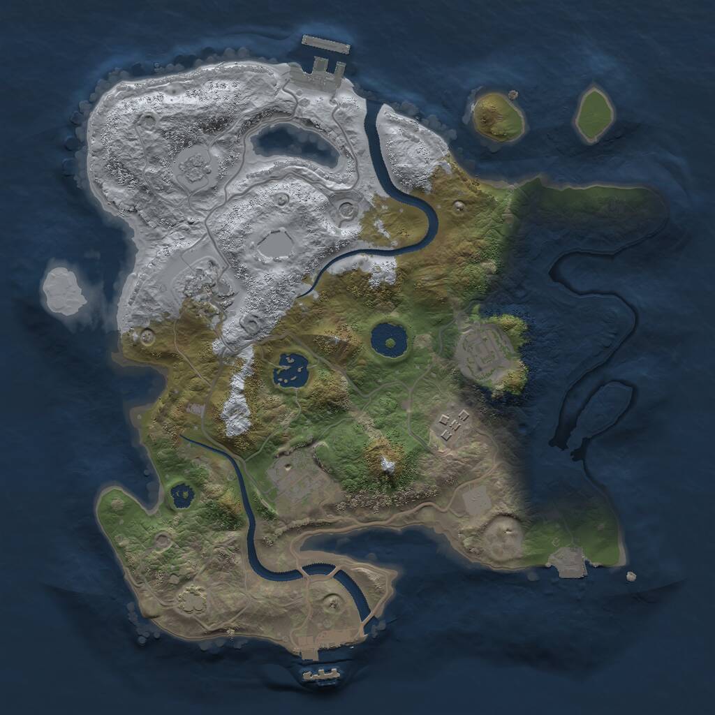 Rust Map: Procedural Map, Size: 3000, Seed: 335590994, 11 Monuments