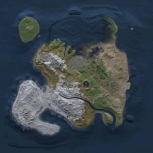 Thumbnail Rust Map: Procedural Map, Size: 2500, Seed: 1400000, 7 Monuments