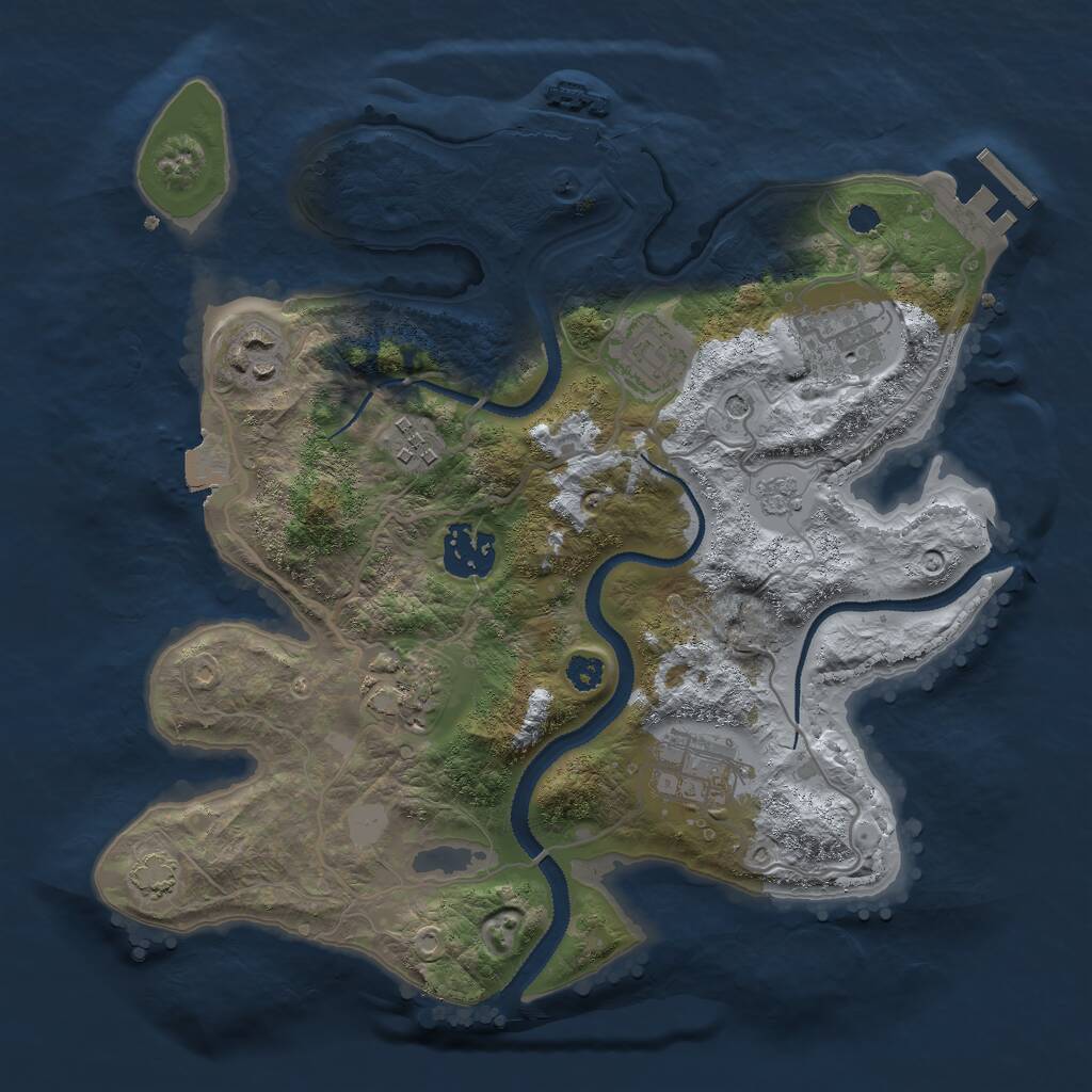 Rust Map: Procedural Map, Size: 3000, Seed: 8450, 13 Monuments