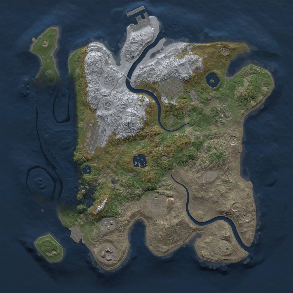 Rust Map: Procedural Map, Size: 3100, Seed: 78745564, 13 Monuments