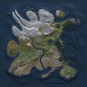 Thumbnail Rust Map: Procedural Map, Size: 3000, Seed: 487654603, 12 Monuments