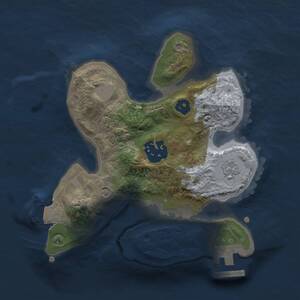 Thumbnail Rust Map: Procedural Map, Size: 2000, Seed: 2102670427, 5 Monuments