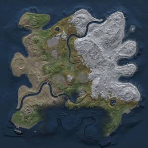 Thumbnail Rust Map: Procedural Map, Size: 3500, Seed: 336752664, 14 Monuments