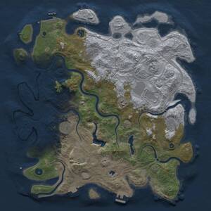 Thumbnail Rust Map: Procedural Map, Size: 4250, Seed: 23546, 15 Monuments