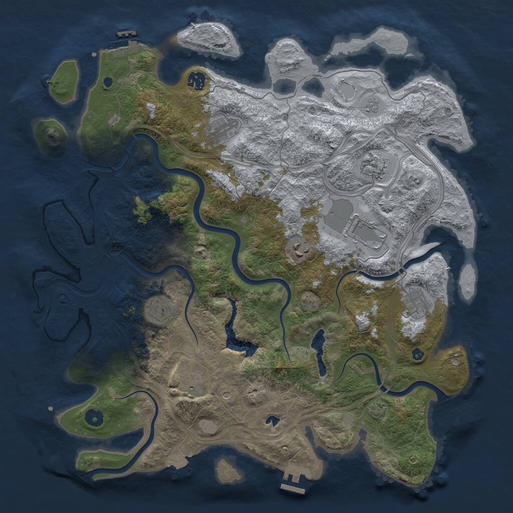 Rust Map: Procedural Map, Size: 4250, Seed: 23546, 15 Monuments