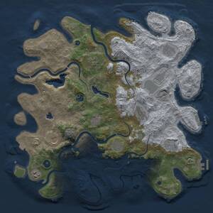 Thumbnail Rust Map: Procedural Map, Size: 4200, Seed: 2026, 17 Monuments