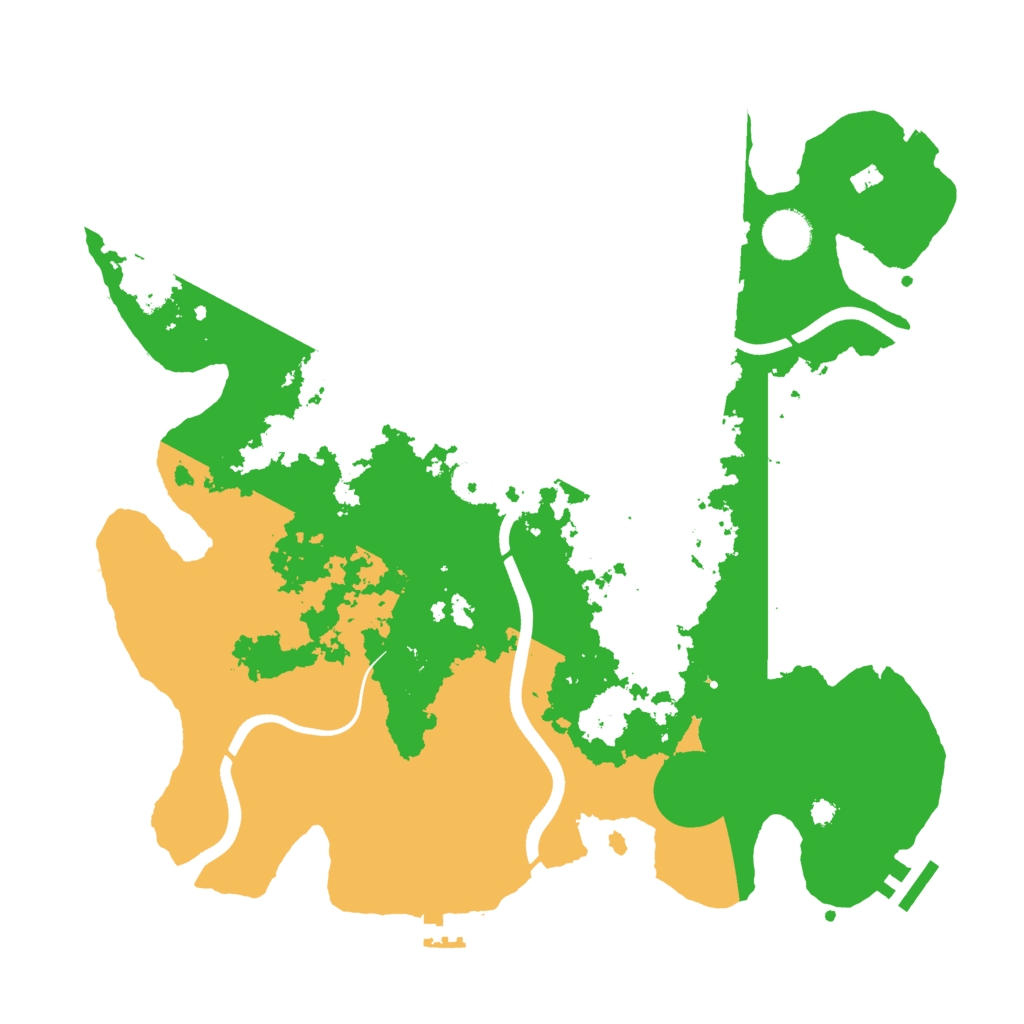 Biome Rust Map: Procedural Map, Size: 3700, Seed: 526073853