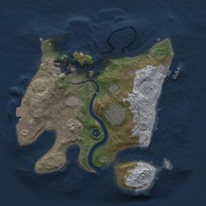 Thumbnail Rust Map: Procedural Map, Size: 2500, Seed: 2107676733, 8 Monuments