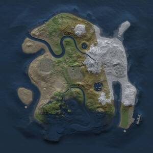 Thumbnail Rust Map: Procedural Map, Size: 2500, Seed: 399059187, 9 Monuments