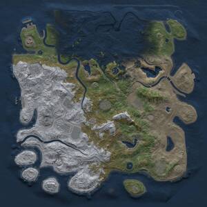 Thumbnail Rust Map: Procedural Map, Size: 4500, Seed: 257499773, 16 Monuments