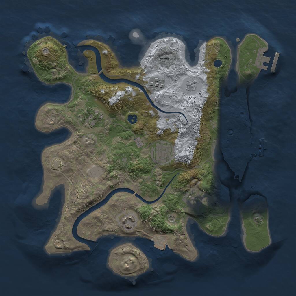 Rust Map: Procedural Map, Size: 3000, Seed: 17863, 11 Monuments