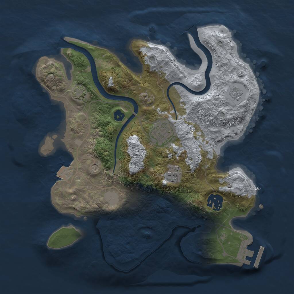 Rust Map: Procedural Map, Size: 2700, Seed: 1769515323, 8 Monuments