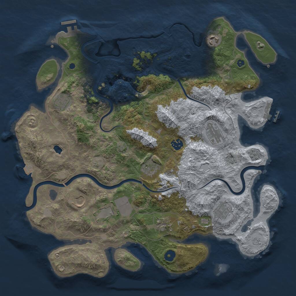 Rust Map: Procedural Map, Size: 4000, Seed: 4531652, 16 Monuments