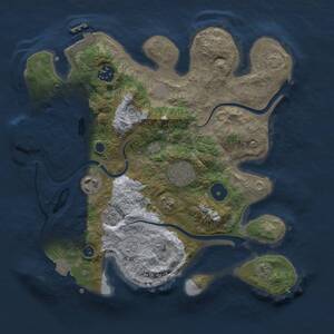 Thumbnail Rust Map: Procedural Map, Size: 3000, Seed: 1159143852, 10 Monuments