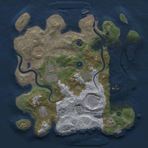 Thumbnail Rust Map: Procedural Map, Size: 3500, Seed: 552362991, 14 Monuments