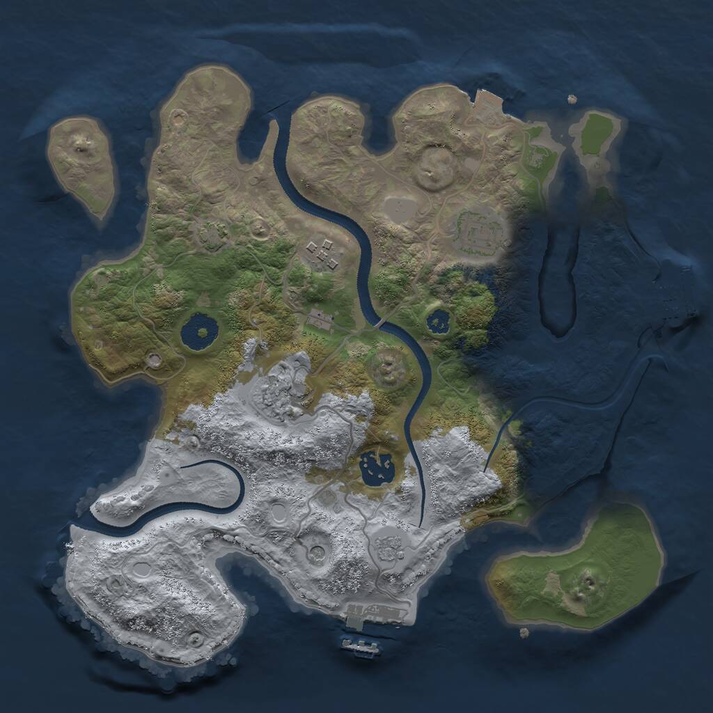 Rust Map: Procedural Map, Size: 2975, Seed: 2147483647, 10 Monuments