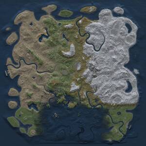 Thumbnail Rust Map: Procedural Map, Size: 6000, Seed: 16792004, 17 Monuments