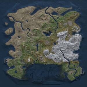 Thumbnail Rust Map: Procedural Map, Size: 4500, Seed: 977803, 17 Monuments