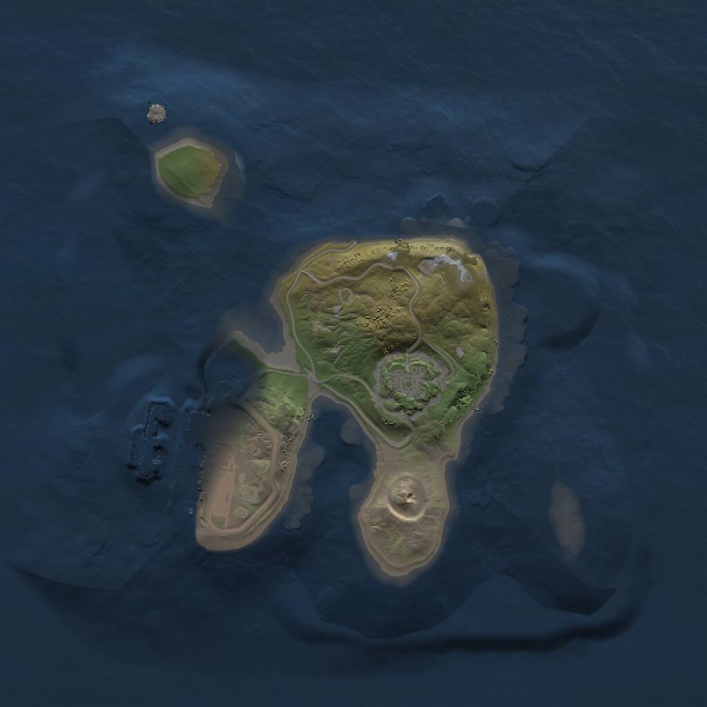 Rust Map: Procedural Map, Size: 1500, Seed: 2013824498, 3 Monuments