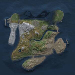 Thumbnail Rust Map: Procedural Map, Size: 2500, Seed: 1513339019, 7 Monuments