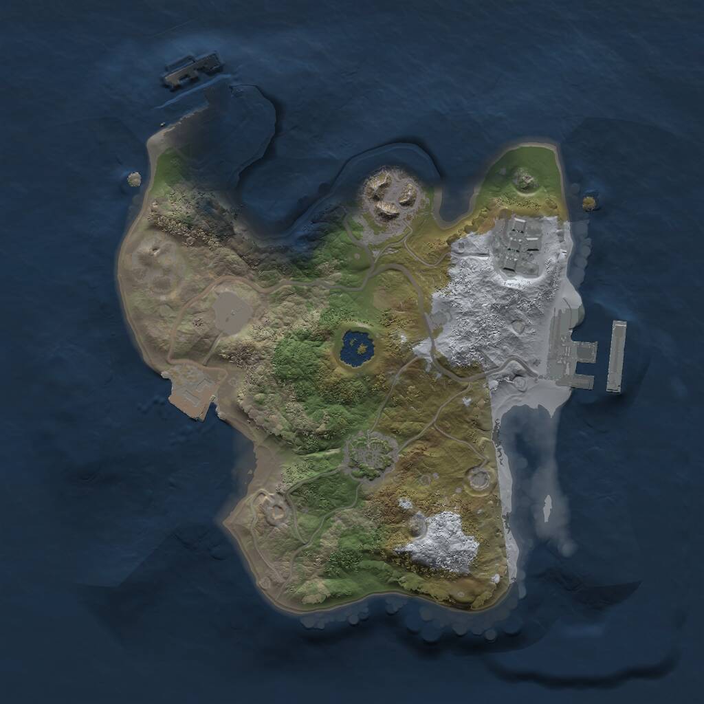 Rust Map: Procedural Map, Size: 2000, Seed: 4531652, 6 Monuments