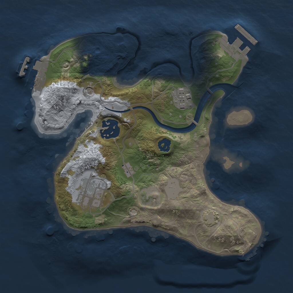 Rust Map: Procedural Map, Size: 2200, Seed: 42018382, 8 Monuments