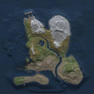 Thumbnail Rust Map: Procedural Map, Size: 2400, Seed: 185884024, 9 Monuments
