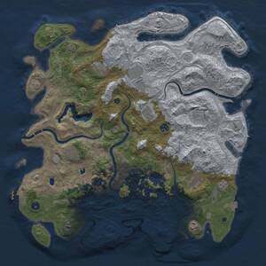 Thumbnail Rust Map: Procedural Map, Size: 4600, Seed: 564774, 16 Monuments