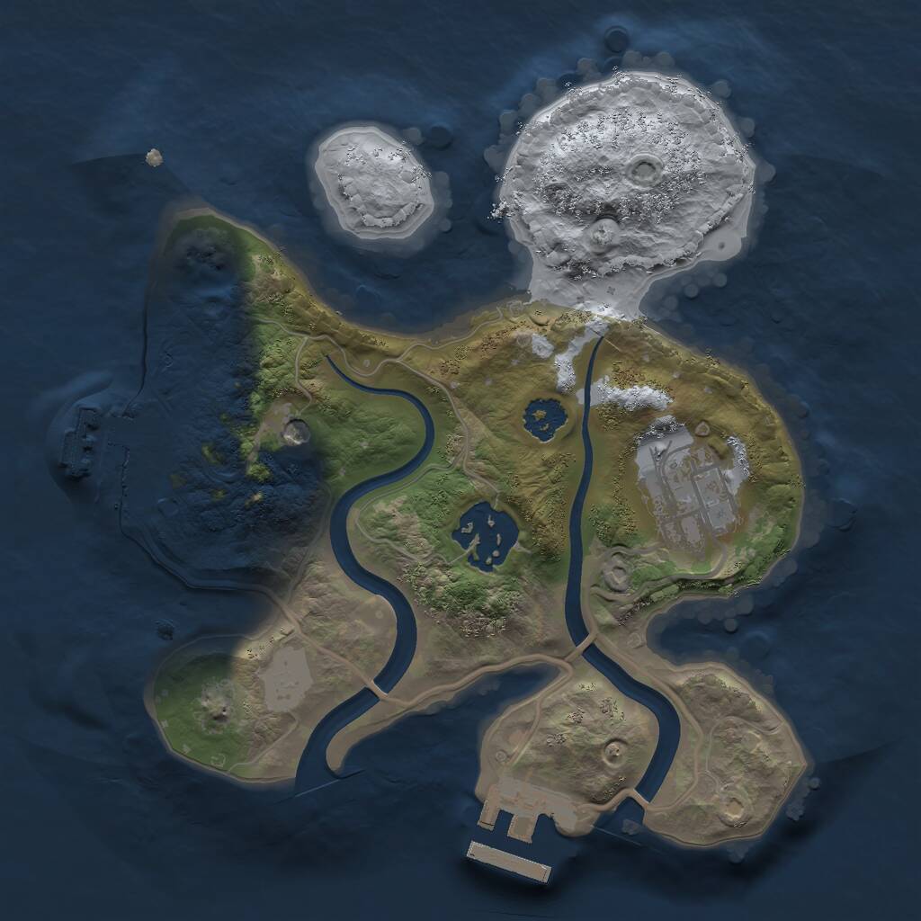 Rust Map: Procedural Map, Size: 2200, Seed: 2015524326, 6 Monuments