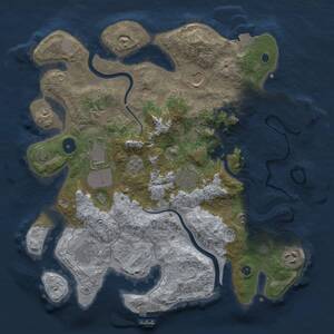Thumbnail Rust Map: Procedural Map, Size: 3500, Seed: 1990926824, 13 Monuments