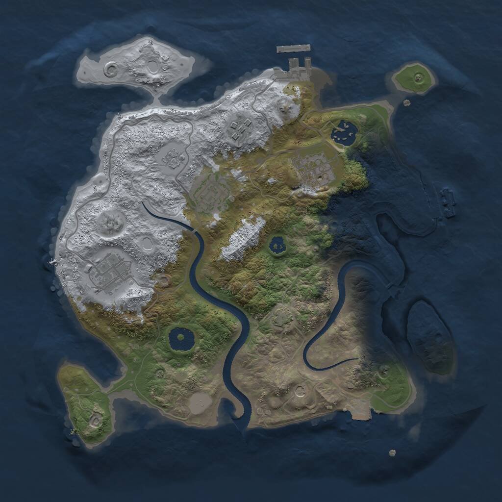 Rust Map: Procedural Map, Size: 3000, Seed: 1633890156, 11 Monuments