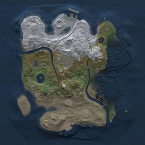 Thumbnail Rust Map: Procedural Map, Size: 2500, Seed: 765123031, 7 Monuments