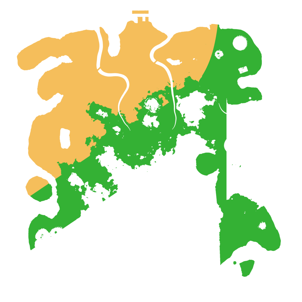 Biome Rust Map: Procedural Map, Size: 3700, Seed: 395807240