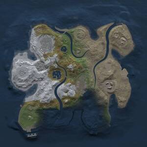 Thumbnail Rust Map: Procedural Map, Size: 2500, Seed: 768555704, 10 Monuments