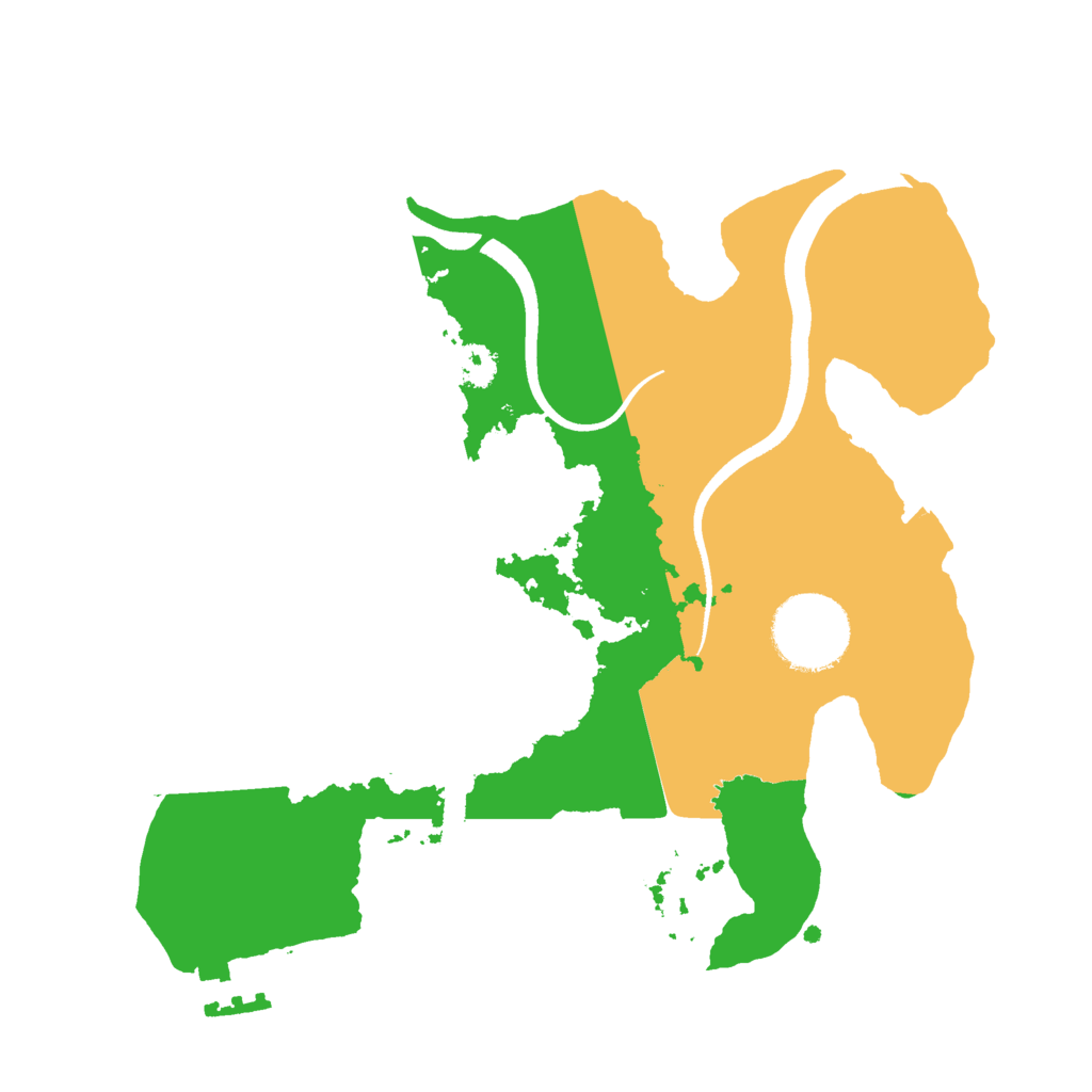 Biome Rust Map: Procedural Map, Size: 2500, Seed: 768555704