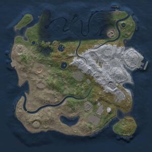 Thumbnail Rust Map: Procedural Map, Size: 3500, Seed: 1386408760, 13 Monuments