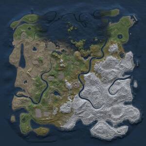 Thumbnail Rust Map: Procedural Map, Size: 4500, Seed: 1435719254, 16 Monuments