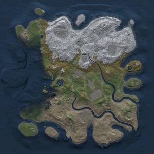 Thumbnail Rust Map: Procedural Map, Size: 3600, Seed: 220, 14 Monuments