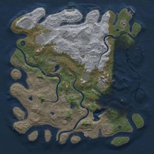 Thumbnail Rust Map: Procedural Map, Size: 4500, Seed: 1324096423, 16 Monuments