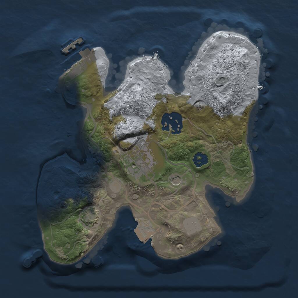 Rust Map: Procedural Map, Size: 2000, Seed: 4631652, 6 Monuments