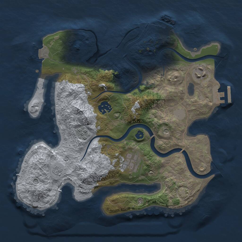 Rust Map: Procedural Map, Size: 2900, Seed: 3908457, 10 Monuments