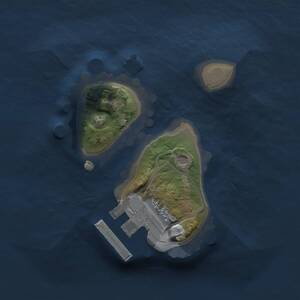 Thumbnail Rust Map: Procedural Map, Size: 1250, Seed: 8675309, 2 Monuments