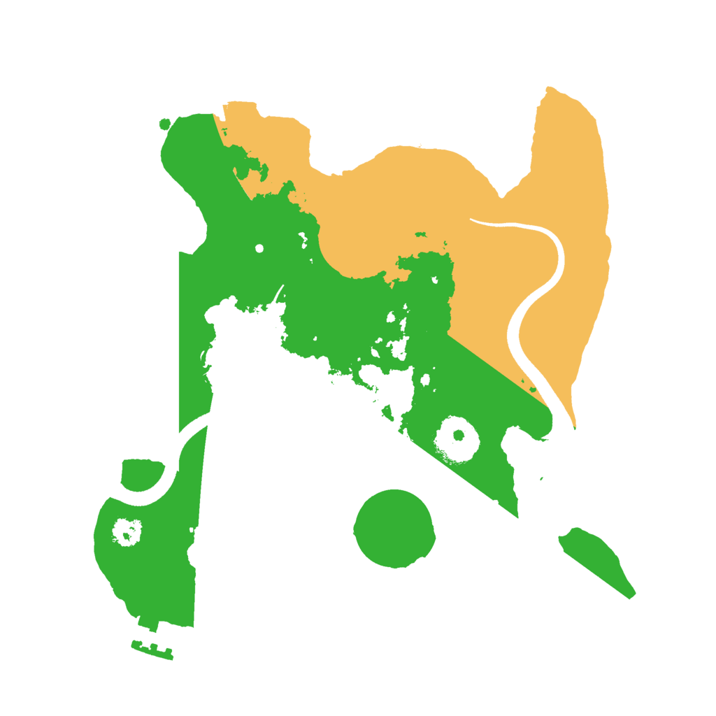 Biome Rust Map: Procedural Map, Size: 2500, Seed: 1091792955