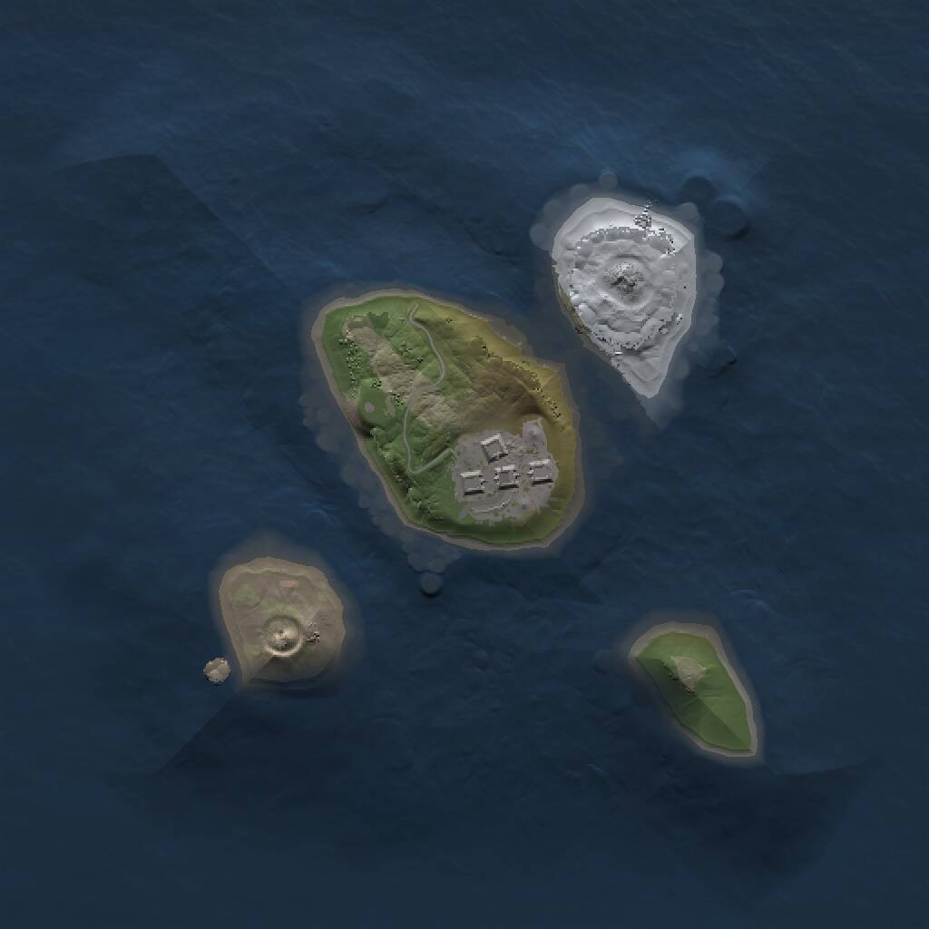 Rust Map: Procedural Map, Size: 1500, Seed: 233232, 2 Monuments