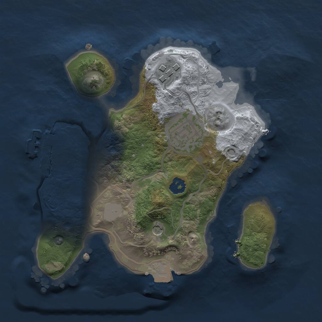 Rust Map: Procedural Map, Size: 2000, Seed: 994725512, 5 Monuments