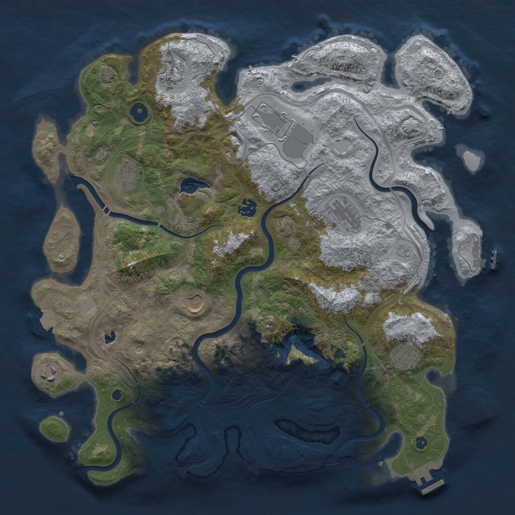 Rust Map: Procedural Map, Size: 4250, Seed: 1644481981, 15 Monuments