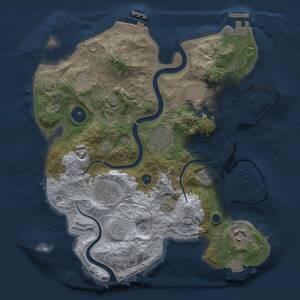 Thumbnail Rust Map: Procedural Map, Size: 3000, Seed: 2478096, 12 Monuments