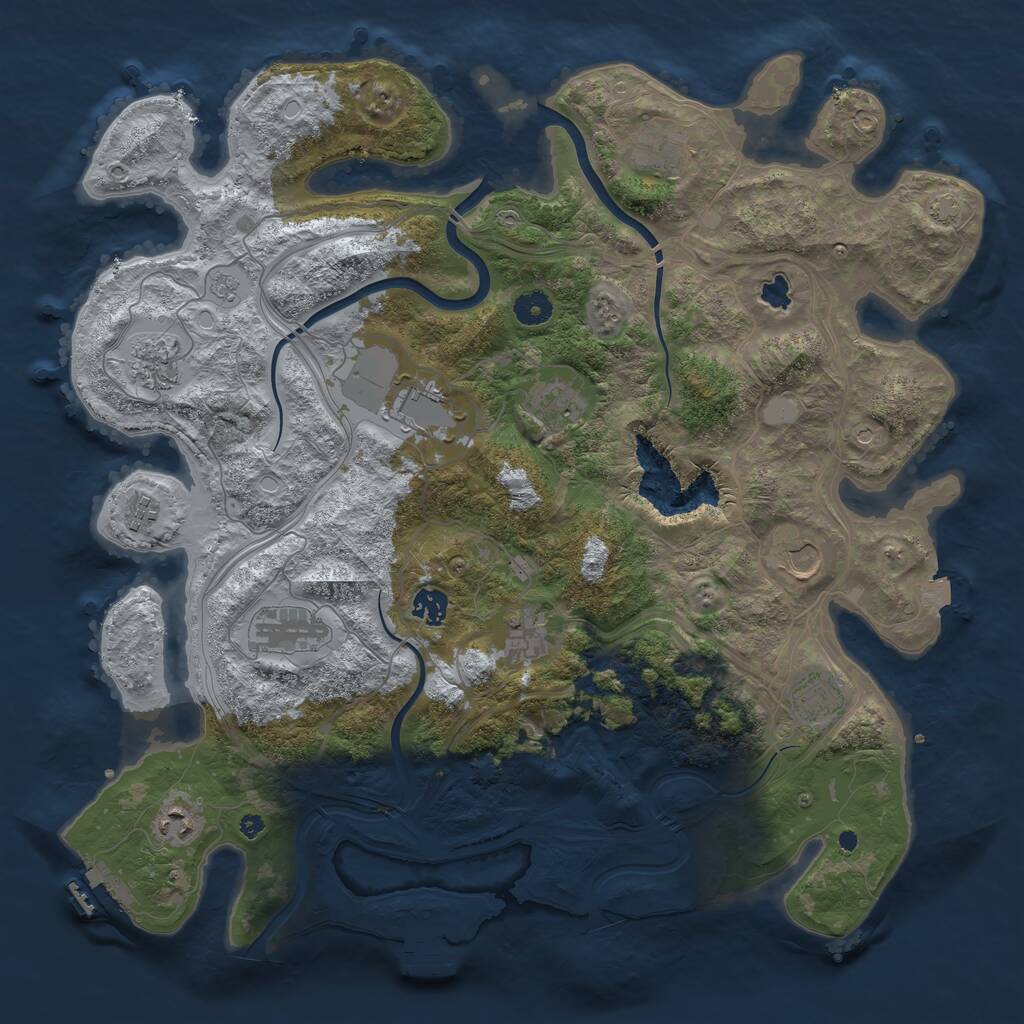 Rust Map: Procedural Map, Size: 4250, Seed: 2021211648, 17 Monuments